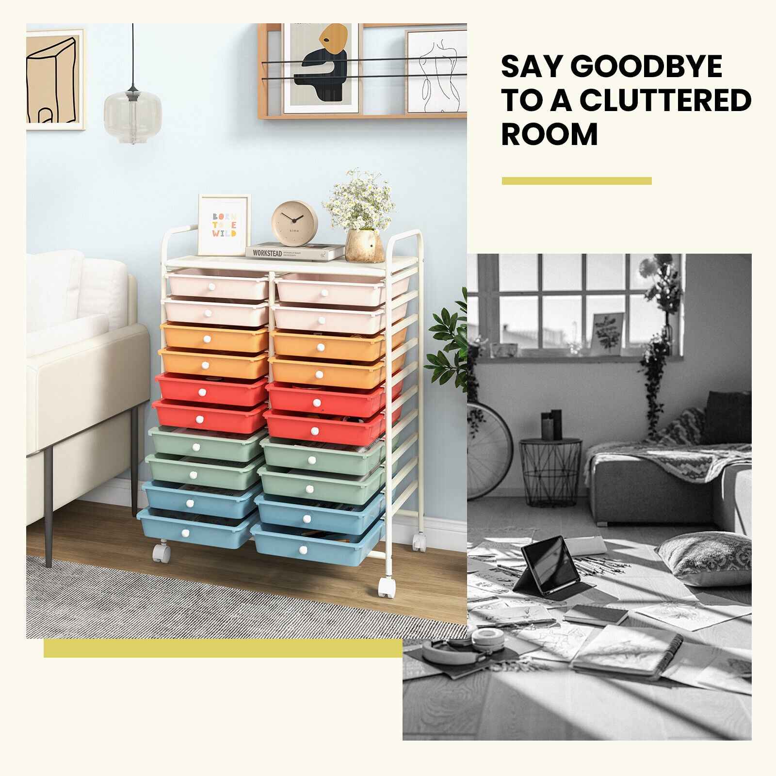 Ergo Heights Best Workspace Storage Solution UK Trolley - Ergo Heights