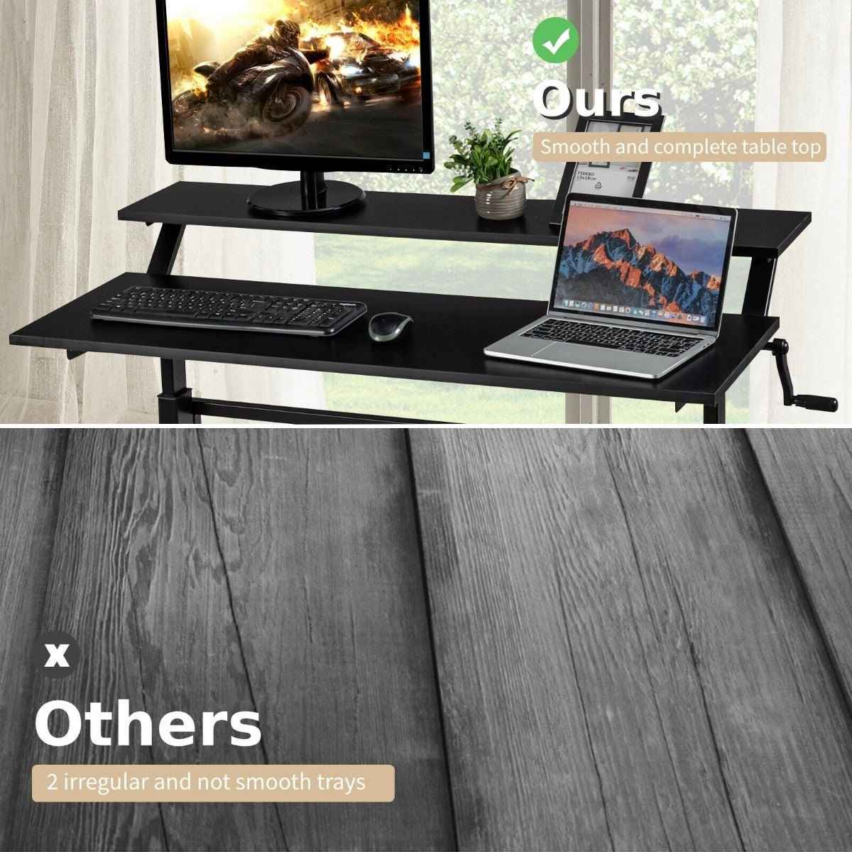 Ergo Heights Height Adjustable Office Desk for Ergonomic Work - Ergo Heights