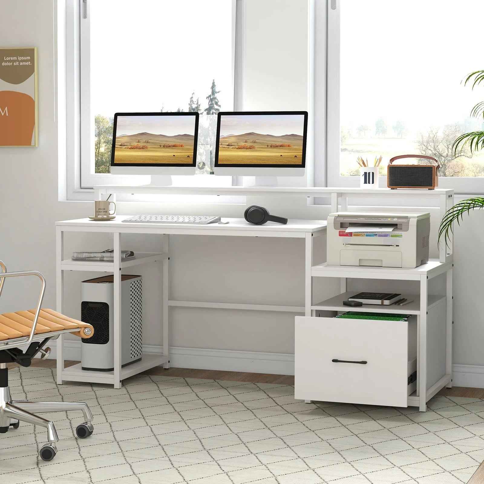 Ergo Heights Large Office Desk for Productivity - Ergo Heights