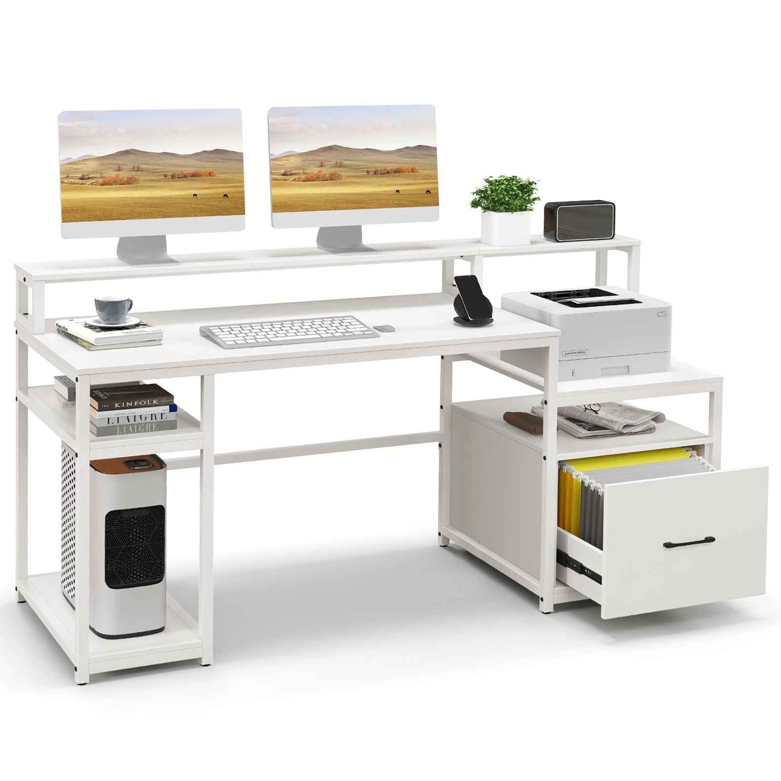 Ergo Heights Large Office Desk for Productivity - Ergo Heights