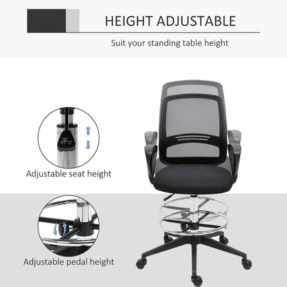 Vinsetto Tall Desk Chair for Ergonomic Home Offices - Ergo Heights