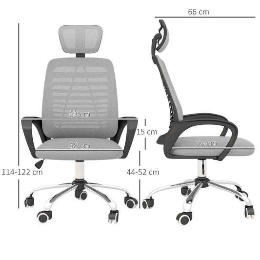 Ergo Heights White Office Chair with Ergonomic Support - Ergo Heights